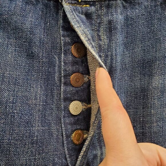 Polo Ralph Lauren Men's Big & Tall Vintage 750 Dark Straight Button Jeans 40x30 - Picture 3 of 9